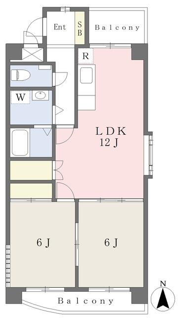 ガーデンテラス甲東園 202 間取り図