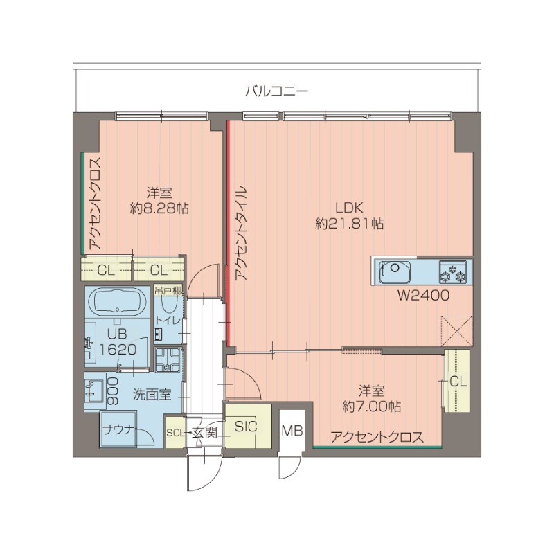 プレジオ西宮北口 0602 間取り図