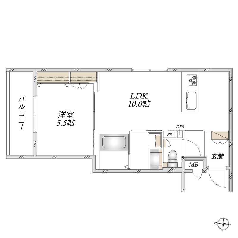 HEBEL MAISON 櫨塚 403 間取り図