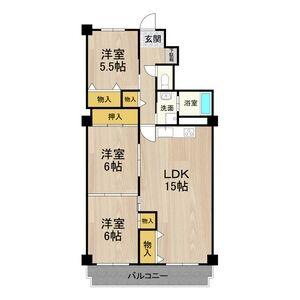 フェルザ西宮 703 間取り図