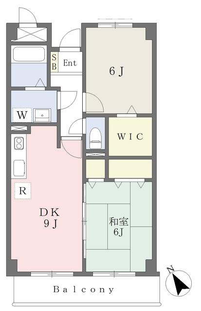 レジェンド甲東園 202 間取り図
