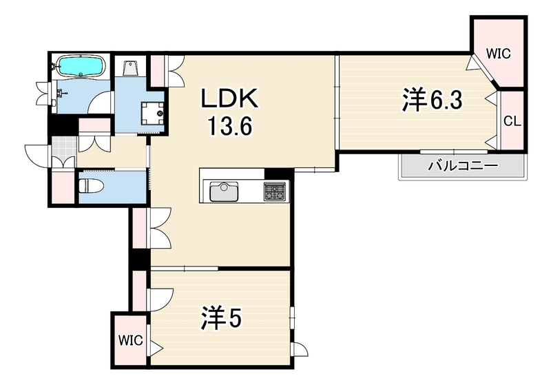 WING TOWA MAISON 211 間取り図