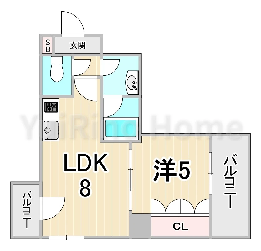 レ・セーナアイオ 604 間取り図