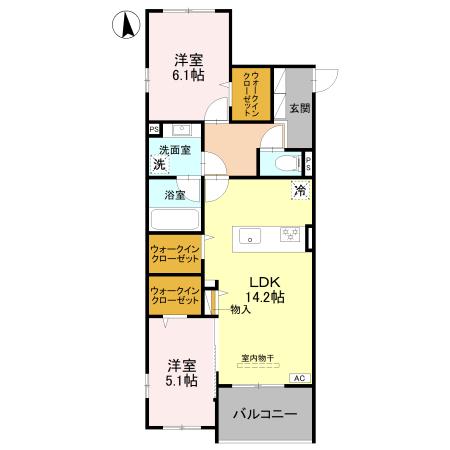 TN-STORIA昭和園 202 間取り図