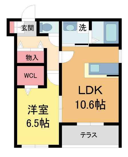 ディヴェルティ 102 間取り図