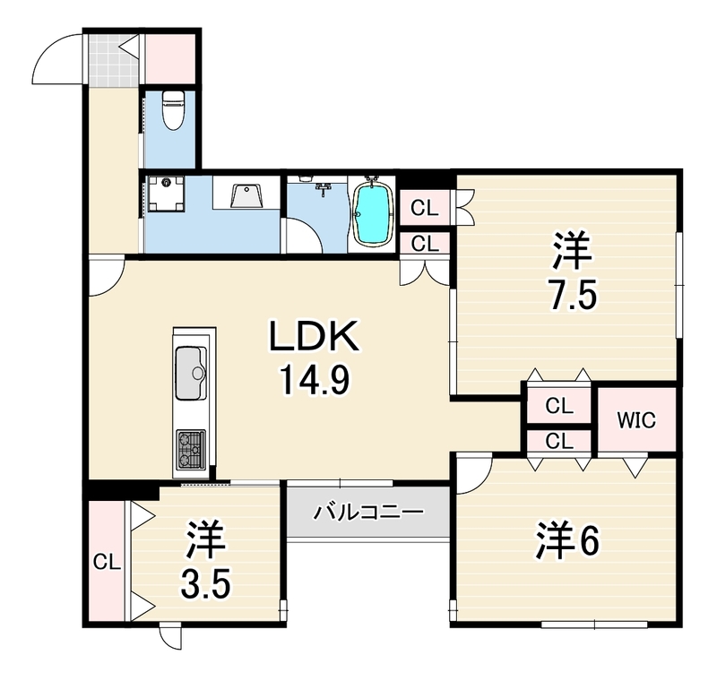 WING TOWA MAISON 103 間取り図