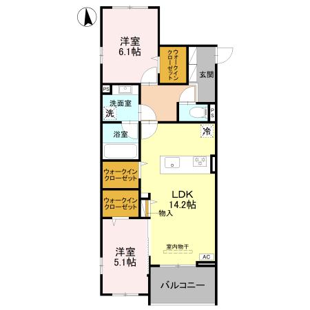 TN-STORIA昭和園 302 間取り図