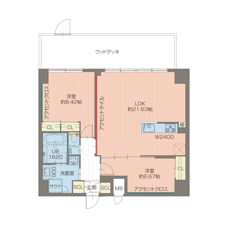 プレジオ西宮北口 0101 間取り図