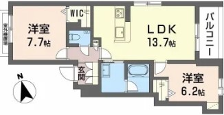 Shamaison Stacia 津門宝津 301 間取り図