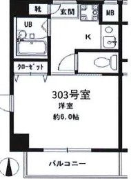 プティソレイユ 303 間取り図