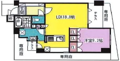 コム・クレール西宮北口 101 間取り図