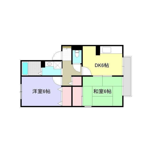 ドミール神垣 205 間取り図