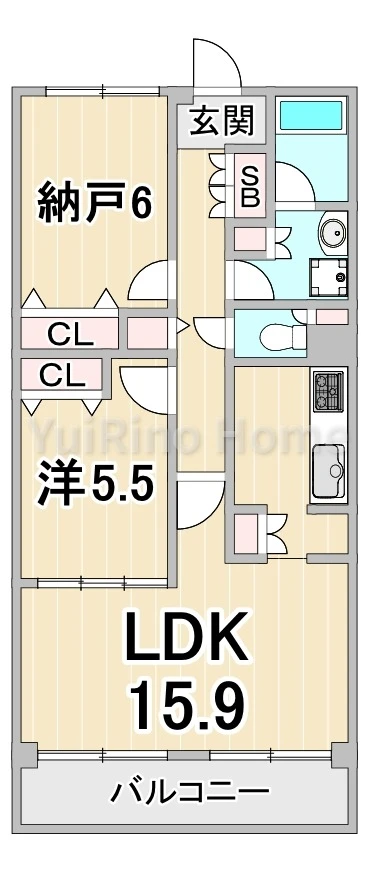 甲子園三番町ハイツ 202 間取り図