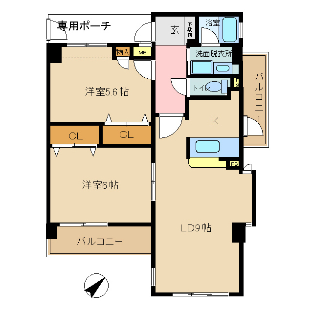 ヒルズ三番町 303 間取り図