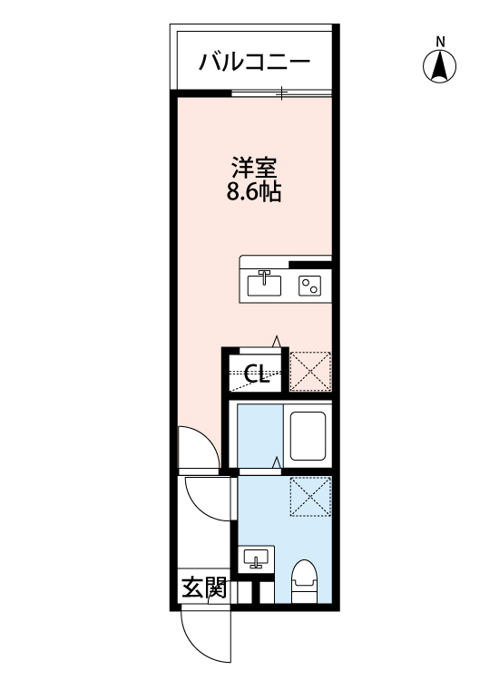 エルミタージュ夙川(エルミタージュシュクガワ) 203 間取り図