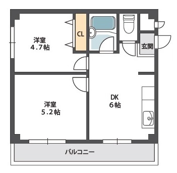 甲子園口マンション 101 間取り図