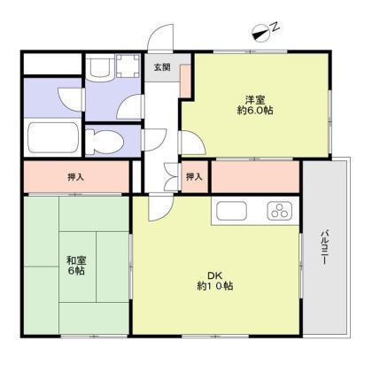 サクシード甲子園 201 間取り図