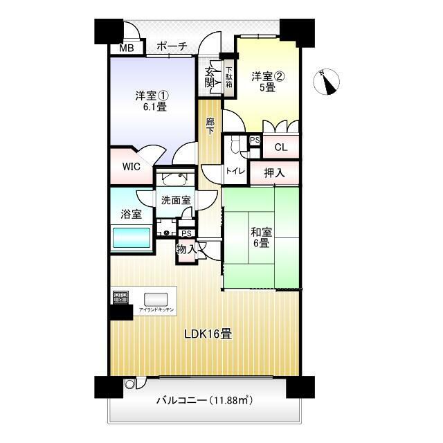 ローレルスクエア甲子園壱番館 103 間取り図