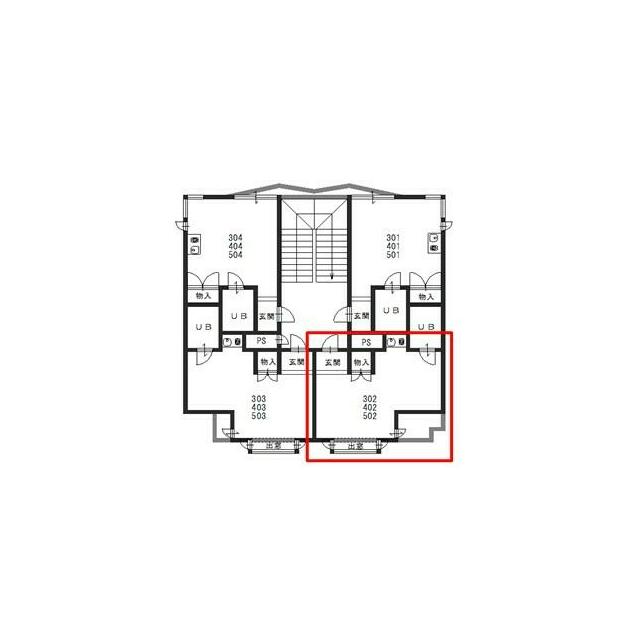 プチシャレード水波 502 間取り図