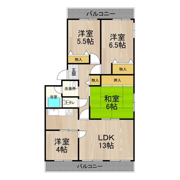 フェルザ西宮(旧:ネオハイツ西宮) 205 間取り図