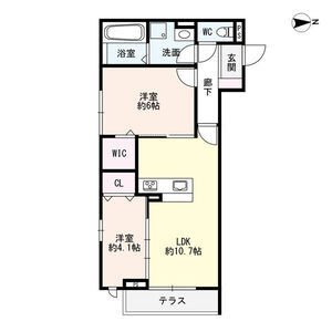 West Garden CourtII 00102 間取り図