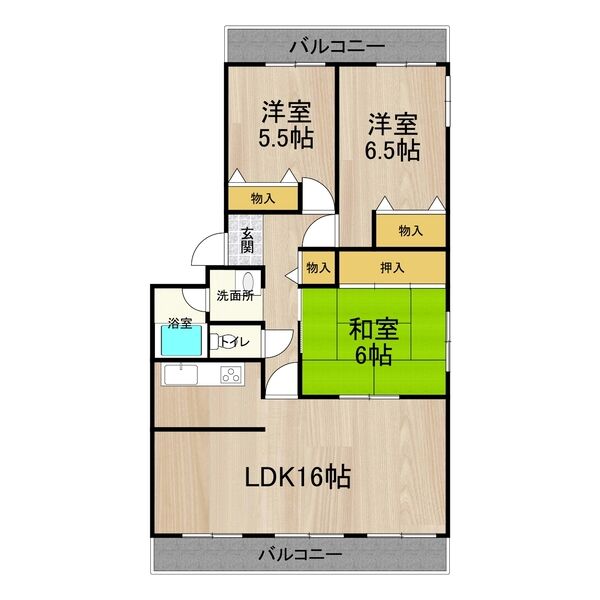 フェルザ西宮(旧:ネオハイツ西宮) 605 間取り図