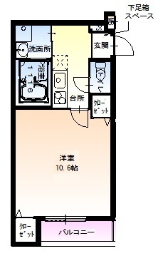フジパレス西宮能登Ⅱ番館 302 間取り図