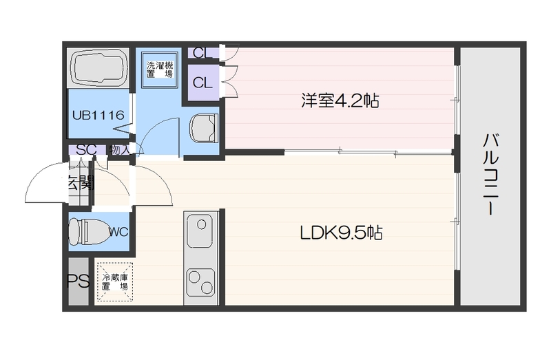 ブリージェ夙川南郷 103 間取り図