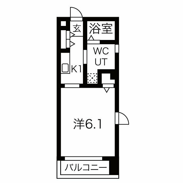 villa de naruo 303 間取り図