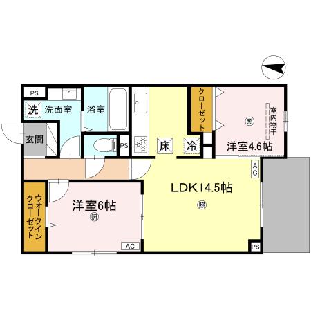 Maison de 青木 103 間取り図