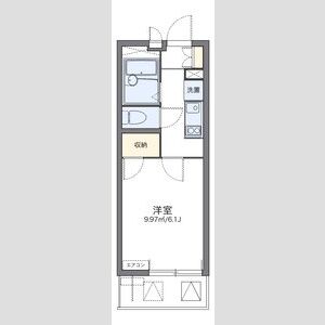 レオパレスウォーターウェーブ 201 間取り図