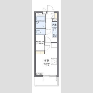 レオパレス鳴尾A 401 間取り図