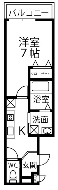 フジパレス阪神甲子園 102 間取り図
