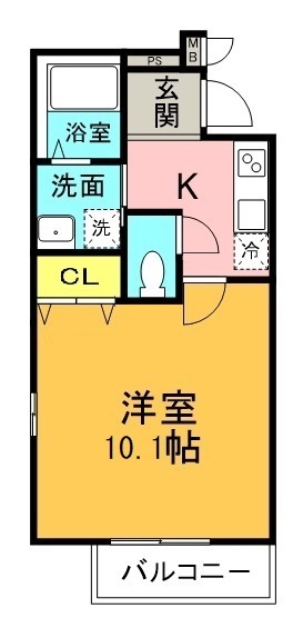 フジパレス西宮鳴尾II番館 202 間取り図