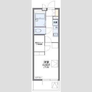レオパレスドゥジェーム鳴尾 205 間取り図