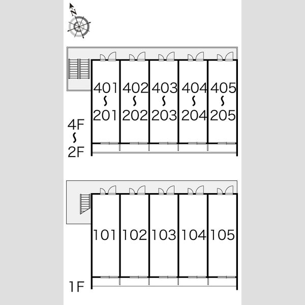 レオパレスドゥジェーム鳴尾 102 間取り