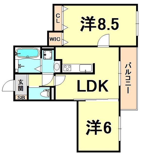 エルメゾン香櫨園 303 間取り図