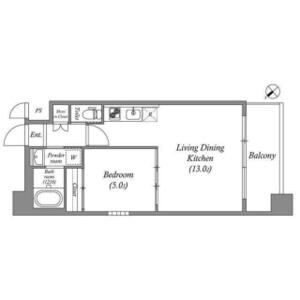 プレジオ西宮今津 0210 間取り図