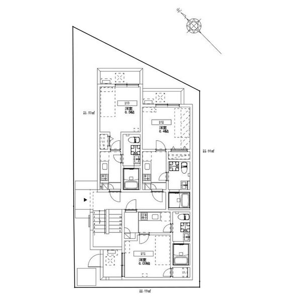 Machis-coco甲子園 201 間取り図