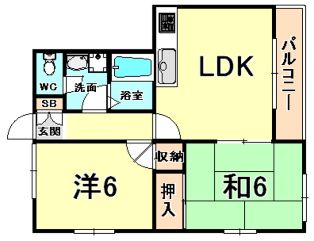 コンフォート西夙川【旭化成】 101 間取り図