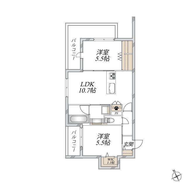 WING TOWA MAISON【旭化成】 308 間取り図