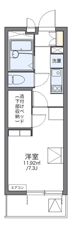 レオパレス鳴尾B 204 間取り図