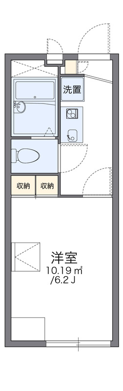レオパレス九番町 203 間取り図
