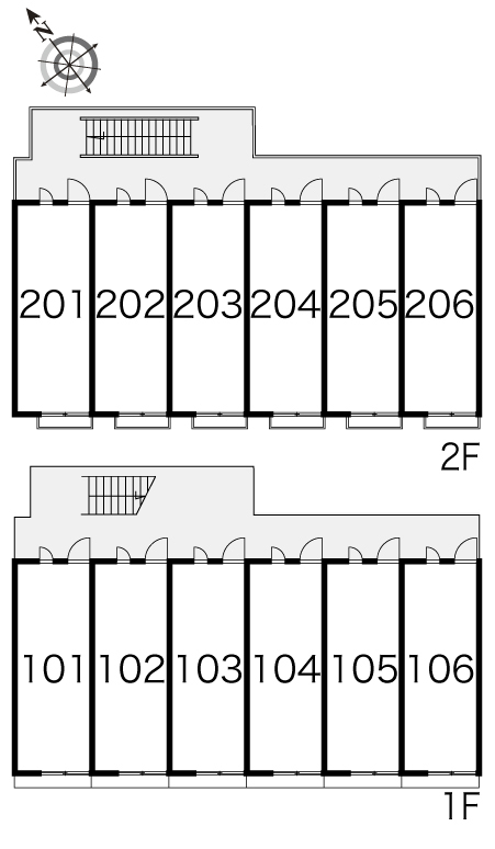 レオパレス九番町 203 間取り