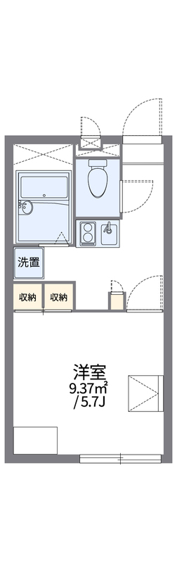 レオパレス甲子園高潮町II 105 間取り図