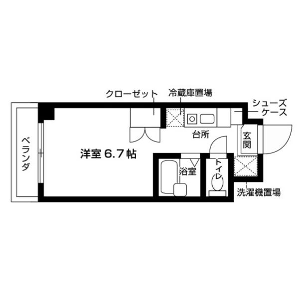 M's cube 102 間取り図