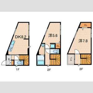 西福町戸建 1 間取り図
