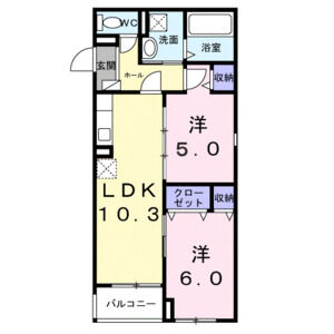 ヒカルサ西宮浜甲子園サウス 201 間取り図
