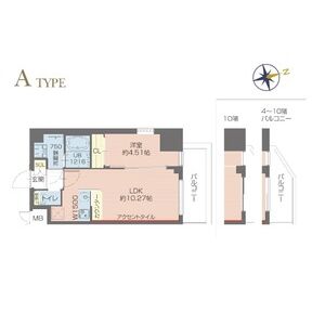 プレジオ武庫川ASIAN 0301 間取り図