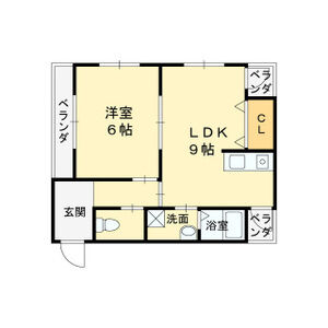 ハイム北夙川I 301 間取り図